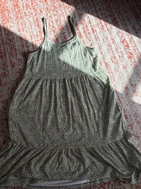 Girl’s Old Navy Olive Green and White Printed Dress